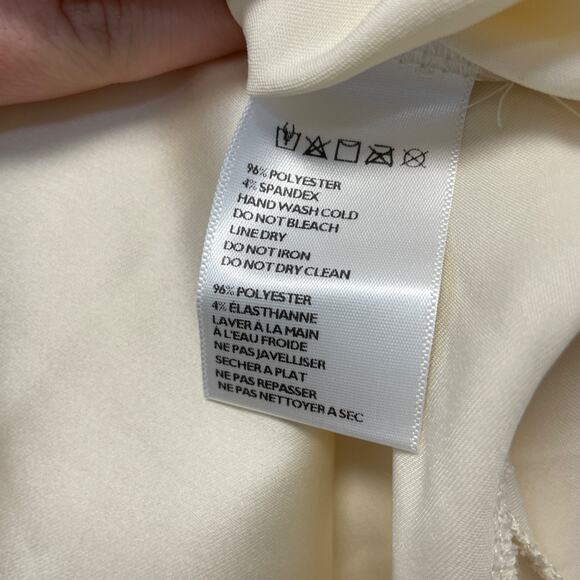 Kimchi Blue Women's Jensen Satin Fluted Maxi Skirt Off White Size XS - Picture 7 of 15